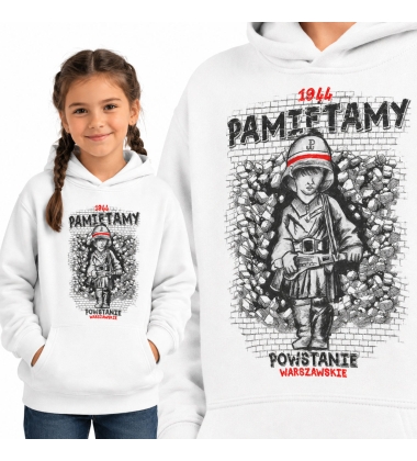 Bluza z kapturem dziecięca Patriotyczna PAMIĘTAMY 1944